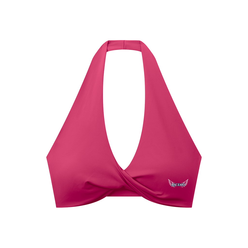 Ascend Pleated Halter Sports Bra