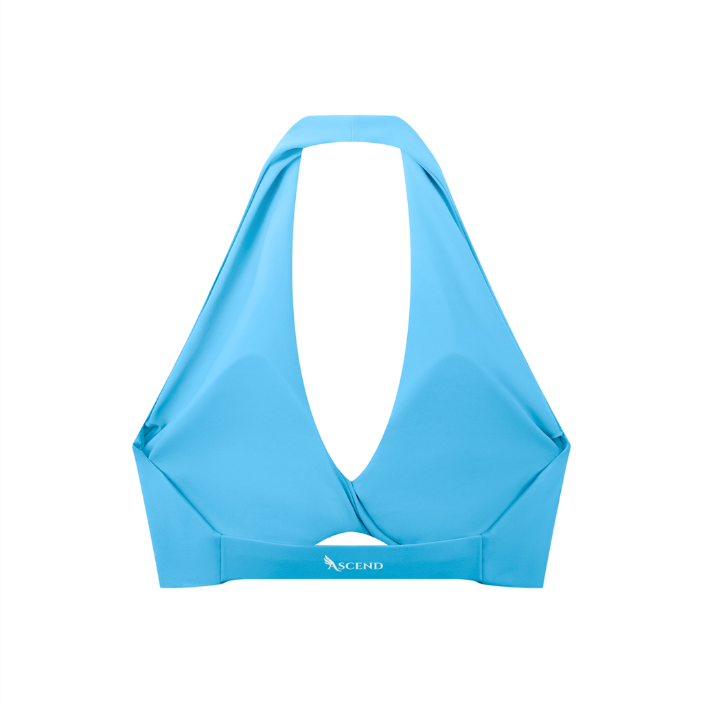 Ascend Pleated Halter Sports Bra