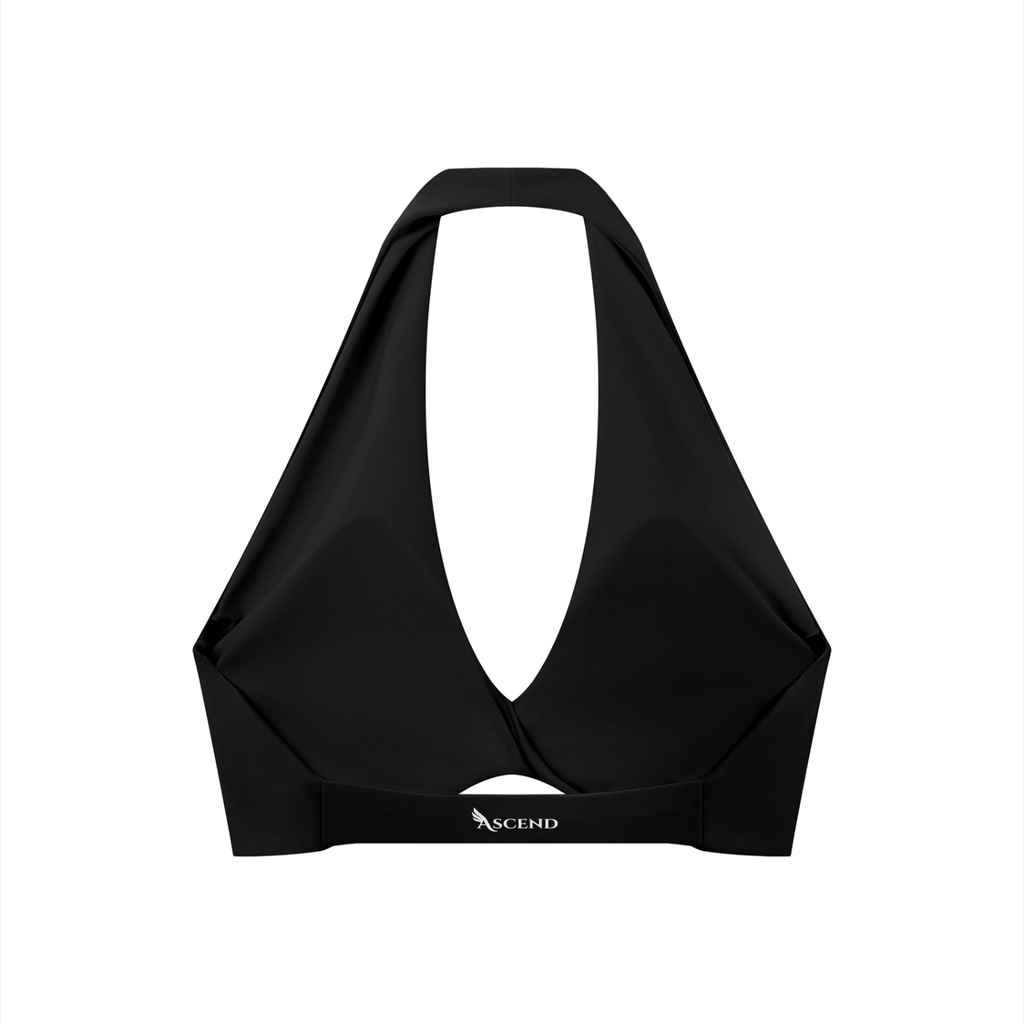 Ascend Pleated Halter Sports Bra